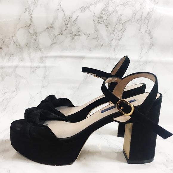 Stuart Weitzman Shoes - Stuart Weitzman Black suede Platform Heels